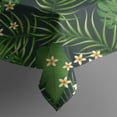 thumbnail image 5 of 60x60in(152x152cm) Square Tablecloth, Waterproof Polyester Table Cover, Wrinkle Resistant & Washable Fabric for Dining, Kitchen, Picnic, Tropical Leaf Print, 5 of 6