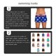 thumbnail image 5 of Traje de baño Ajustable Buena elasticidad Piernas de pantalón ensanchadas Pantalones cortos Traje de baño transpirable Diferentes tamaños Deportes acuáticos Impresión de estrella azul S Greeniant OD020167-61B, 5 of 6