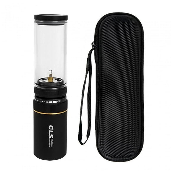 Linterna de gas, lámpara de gas para acampar, linterna de repisa, tanque de gas para iluminación exterior compacta Negro