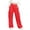 Red, variant on OVAFBAU Girls Wide Leg Cargo Pants Girls Solid Cargo Sweatpants Elastic Waist Soft Pocket Pants