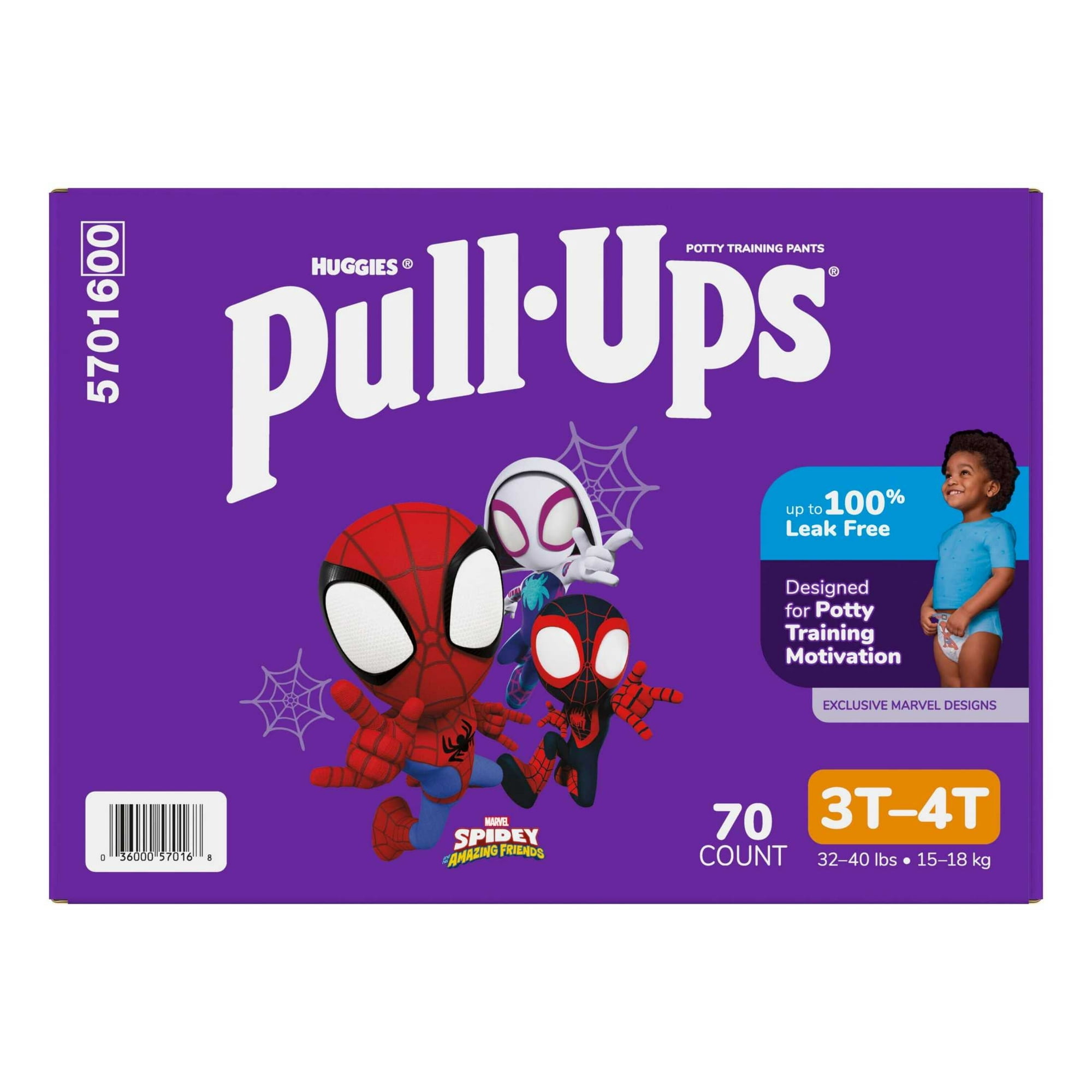 Pull-Ups Boys' Potty Training Pants, 3T-4T (32-40 lbs), 70