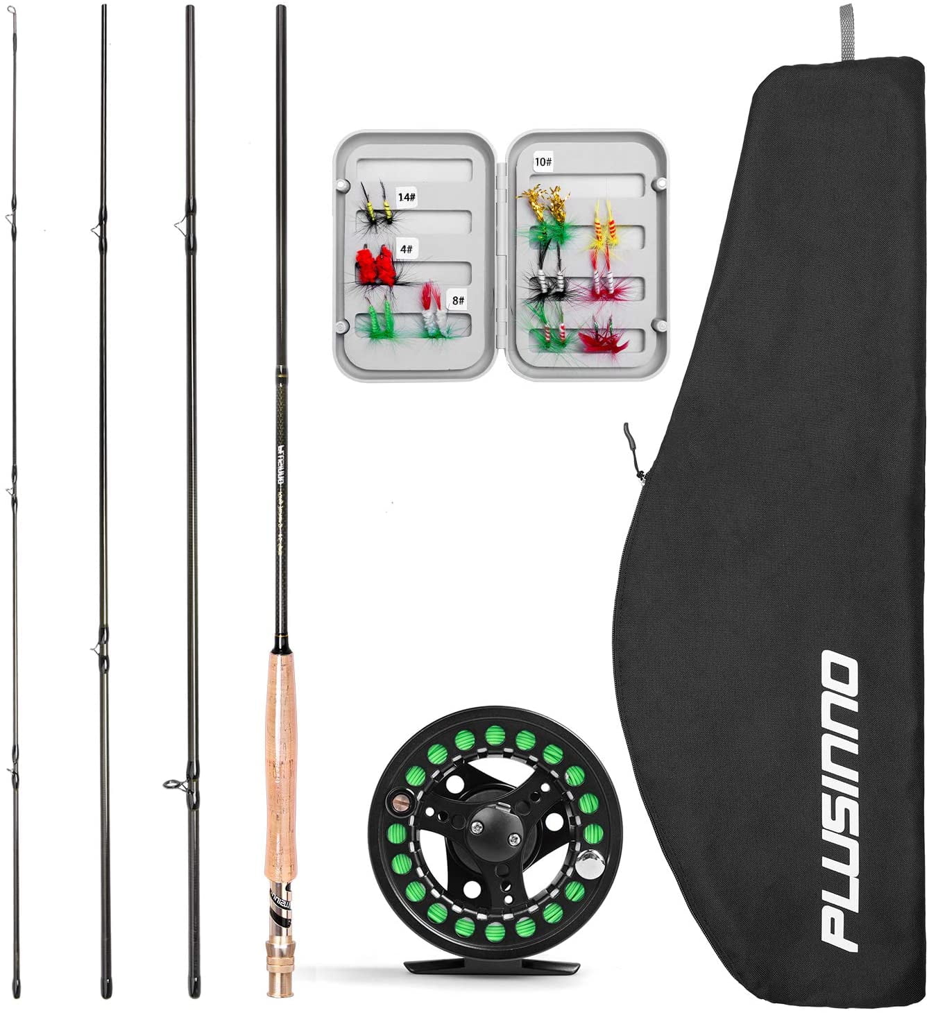 5WT Fly Fishing Combo 9FT Medium-fast Pink Fly Rod & Fly Reel & Line for Lady 