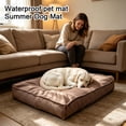 thumbnail image 5 of Waterproof Dog Bed Mat Cooling Summer Pet Bed Light Gray Washable Dog Cushion for Indoor Use Comfort Dog Sleeping Pad for Dogs Single Piece Pet Cushion Rest Accessory, 5 of 6