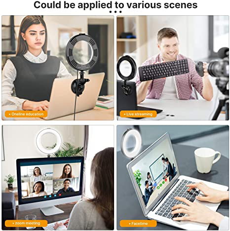 Live Streaming,Online Meeting Video Conference Lighting Kit for Remote Working,VIJIM Light for Video Conferencing,Laptop Light for Video Conferencing,Zoom Call,Self Broadcasting 1 Pack 