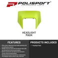 thumbnail image 2 of Polisport 8668700003 Headlight Mask - Flo Yellow, 2 of 8