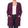 thumbnail image 1 of Women's Solid Casual Plus Size Pockets Knit Duster Cardigan Sweater/Made in USA, 1 of 5