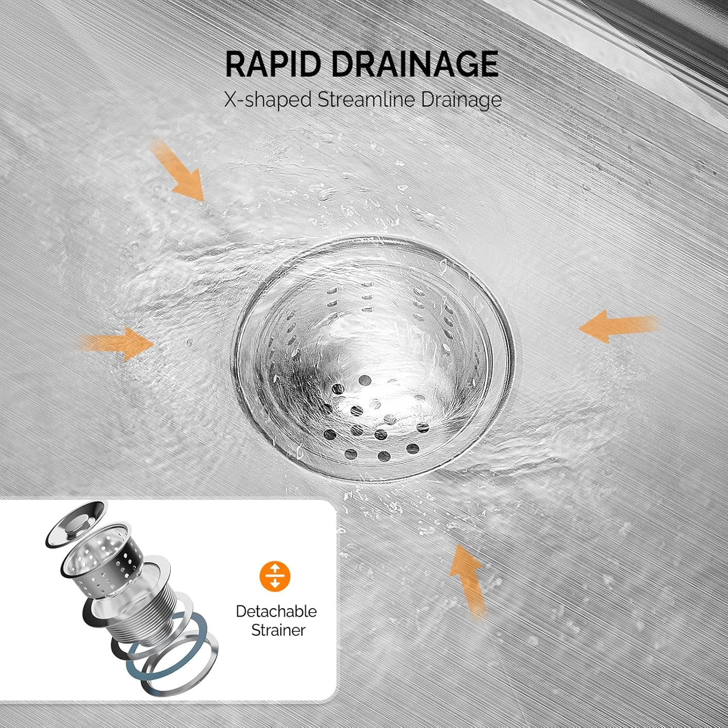 Ktaxon 33 Inch Drop-In Workstation Kitchen Sink, Stainless Steel Deep Single Bowl Utility Sink with Integrated Ledge, Multifunctional Accessories Set, Silver