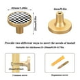 thumbnail image 3 of Black and White Plaid Cabinet Knobs Kitchen Drawers Knobs Door Round Pulls Knob Handles Dresser Cupboard Wardrobe Decorative Set of 4, 3 of 9