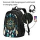 thumbnail image 2 of Balery Boho Dreamcatcher Mochila con carga USB para hombre y mujer - Mochila impermeable y antirrobo para laptop con puerto USB para viajes, trabajo, 2 of 7