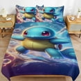thumbnail image 6 of Squirtle 3-Piece Bedding Set (1 Duvet Cover + 2 Pillow Shams) Soft And Skin-friendly Breathable And Dry Bedding for A Comfortable Night's Sleep Twin Size (86"x70"), 6 of 8