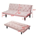 66" Velvet Sofa Bed,Convertible Sofa Bed,Futon Sleeper Couch Suitable