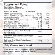 (2 Pack)Eye Vitamin & Mineral Supplement, Lutein & Zeaxanthin , 120 Capsule