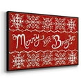 thumbnail image 3 of Fair Isle Snowflake I - Framed Gallery Wrapped Holiday Canvas - 17 x 25 - Black Frame, 3 of 8