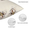 thumbnail image 3 of Pofeuu Brown Cat Cartoon Print Double-sided plush pillowcase Square Throw Pillow Covers Pillows Cover for Living Room Bedroom Sofa Couch Cushion Cover（No pillow core）-18"x18", 3 of 7