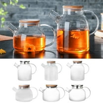 Basdi Glass Teapot, Stovetop Glass Teapot - Borosilicate Kettle with Removable Filter & Lid | Heatproof, Microwave Safe, Ideal for Loose Leaf Tea and Fruit Infusions, Loose Leaf Tea Pot, A