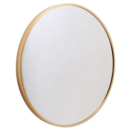 Gold Circle Wall Mirror, Aluminum Circle Frame, Wall Decor, for