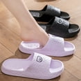 thumbnail image 4 of Women & Menâs Shower Slippers Cute Bear Pattern Slide Slippers, Indoor Non- EVA Sole, Bathroom House Shoes Beach Sandals(Purple,6-7), 4 of 7