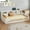 White, variant on Bellemave Twin XL Size Floor Bed with Storage Cabinet Twin XL Wood Bed Frame with Headboard and Guardrails Twin XL Storage Bed Frame with Charging Station Low Floor Bed, Gray