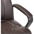 thumbnail image 4 of Office Computer Task Desk Chair with Padded Armrests, Mid-Back, Adjustable, 360 Swivel, Rolling, 275 Pound Capacity, 24.2"D x 24"W x 34.8"H, Black Faux Leather, 4 of 11