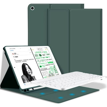 Timoom iPad 6th Generation (2018) / iPad 5th Gen (2017) / iPad Air 2 / Air 1 Keyboard Case with Built-in Pencil Holder, Detachable Wireless Bluetooth Keyboard Stand case for iPad 9.7 inch -Dark Green