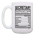 thumbnail image 2 of ThisWear Secretary Coffee Cup Secretary Nutritional Facts Secretary Day Gifts 15oz Coffee Mug, 2 of 4