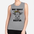 thumbnail image 2 of Not Today Heifer Women's Muscle Tank Large Heather Grey, 2 of 5