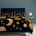 thumbnail image 3 of Moon And Star Print Duvet Cover Set Themed Multicolor Polyester Bedding Set for Bedroom Decoration, 3 of 6