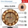 thumbnail image 3 of Luxury Illuminated Wall Clock Roman Numerals Decor 10-Inch Silent Wooden Wall Clock, Battery Operated (AA Batteries Not Included), Artistic Home Decor, 3 of 7
