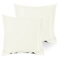 thumbnail image 2 of (3 pack) Nestl Pillow Sham Set of 2, Premium 1800 Series Double Brushed Bed Pillow Cases, Off White, Euro 18" X 18", 2 of 6