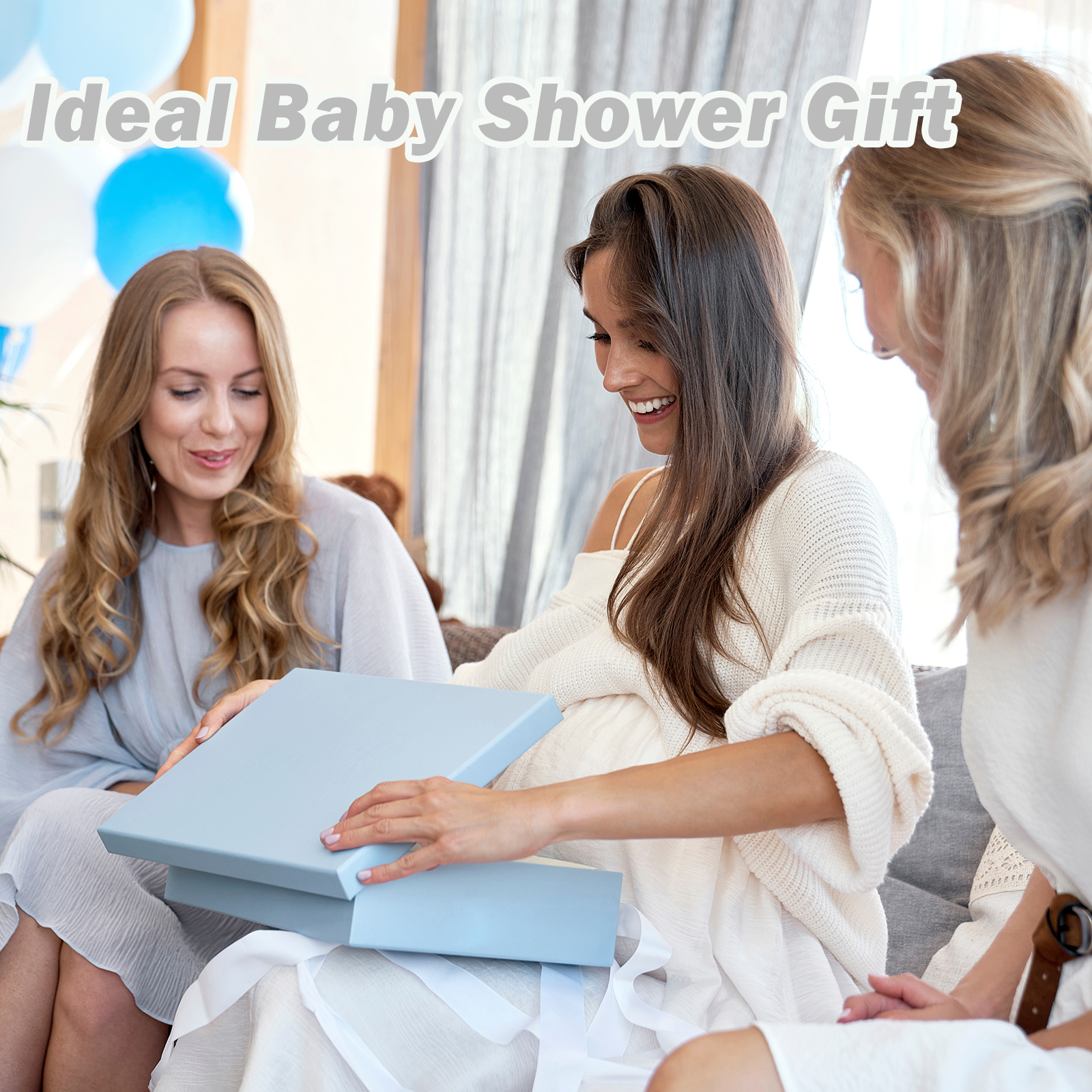 COOSEYA Collapsible Baby Bathtub with Thermometer, Gray photo 8