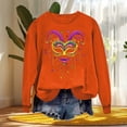 thumbnail image 5 of Zedker 2026 Mardi Gras Shirts for Women New Orleans Carnival Sweatshirt Long Sleeve Trendy Spring Holiday Crewneck Shirts, 5 of 7