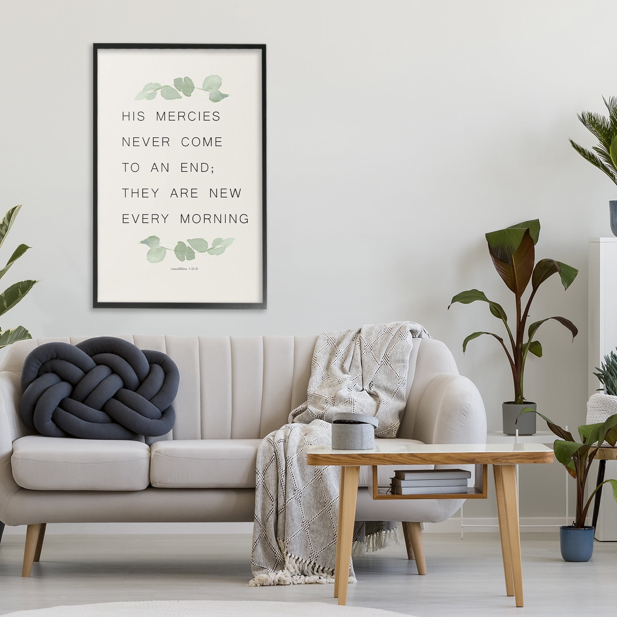 Stupell Industries Mercies New Every Morning Black Framed Giclee Art, design by Lucille Price