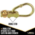 thumbnail image 3 of US Cargo Control Double Stud L Track Fitting With Pear Link, Use With L Track Rails In Your Truck Or Trailer To Create Instant Tie-Down Anchor Points, Working Load Limit Of 1,666 Pounds, 4 Pack, 3 of 5
