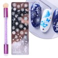 thumbnail image 2 of jiaroswwei 1Set Nail Stamping Plate Exquisite Pattern Shiny Effect DIY Nail Transfer Print Template for Makeup, 2 of 8
