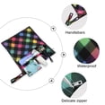thumbnail image 4 of 2 Pack Wet Dry Bags,Neon Rainbow Checkered Pattern Waterproof Reusable Dual Zipper Bags for Swimwear, Gym Clothes, Toiletries, Baby Diapers, 4 of 8