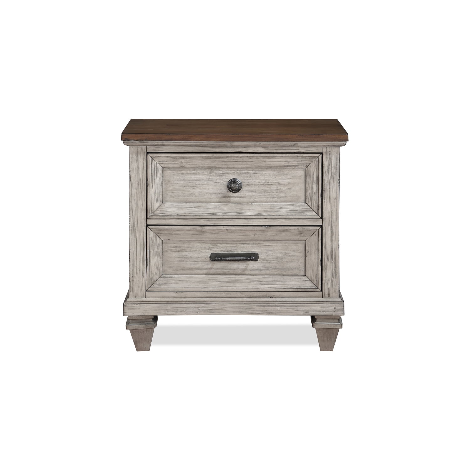 New Classic Furniture Mariana 2-Drawer Solid Wood Nightstand in Vintage Cream