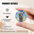thumbnail image 3 of Glass Refrigerator Magnet 6Pcs Magnetic Fridge Sticker,Decor for Kitchen,Whiteboard,Cabinet,Adorable Alpaca Under Sunny Skyscape, 3 of 5