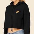 thumbnail image 5 of Dalix Hot Dog Ghost Embroidered Fleece Cropped Hoodie Cold Fall Winter Women in Dark Heather M Medium, 5 of 5