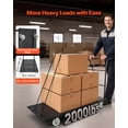thumbnail image 2 of VEVOR Heavy Duty Platform Truck, 2000 lbs Capacity, Industrial Steel Flatbed Cart with Swivel Wheels and Handle, Platform Hand Push Truck Dolly, Easy Storage, for Luggage Moving, 60 x 27.6 x 42.9 in, 2 of 9