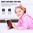 thumbnail image 7 of Timoom Kids Bluetooth 5.0 Cat Ear Headphones Foldable On-Ear Stereo Wireless Headset with Mic LED Light and Volume Control Support TF Card Aux in Compatible with Smartphones PC Tablet, 7 of 7