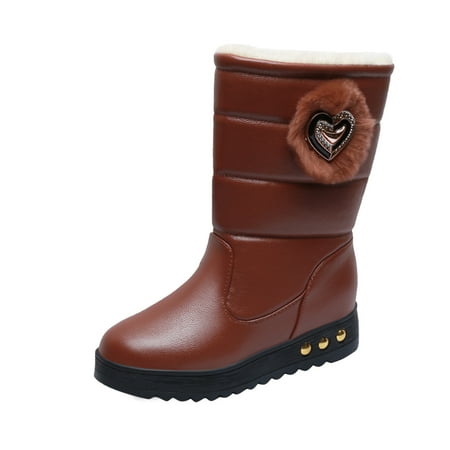 kamemir Boots Womenswinter Boots for Women Waterproof Non Slip Womens Warm Lined Winter Snow Boots Waterproof Ankle Boots Outdoor Booties Comfortable Shoes for Women(Brown 7)