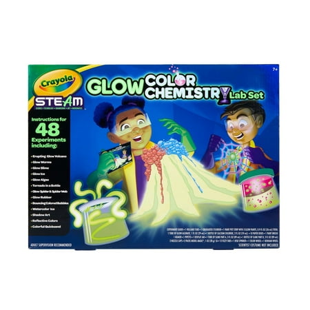 Crayola Glow Color Chemistry Lab Set  Science Kits for Kids  STEM Toys  School Supplies  Unisex Child