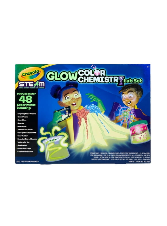 Crayola Glow Color Chemistry Lab Set, Science Kits for Kids, STEM Toys, School Supplies, Unisex Child
