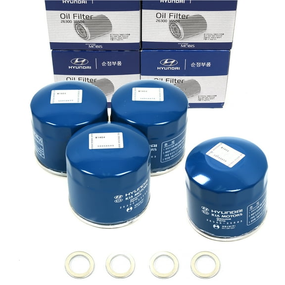 4 x GENUINE Hyundai Oil Filter for 86-17 Sonata Optima Accent Elantra Santa Fe