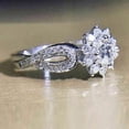 thumbnail image 2 of Engagement Wedding Ring 2 CT Round Cut White Moissanite 14K White Gold Plated, 2 of 4