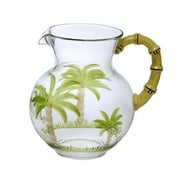 Acrylic Serving Pitcher with Bamboo Handle 3 qt Clear/Bamboo Design 3 qt
