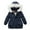 Navy, variant on Odeerbi 2025 Children Kids Girls Winter Windproof Coat Hooded Coats Jacket Zip Thick Warm Snow Hoodie Outwear