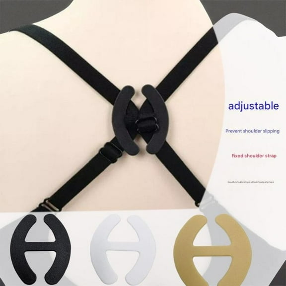 1 Pack H Type Shoulder Strap Fastener Bra Anti Slip Clip Invisible Anti Fall Shoulder Strap Hook White