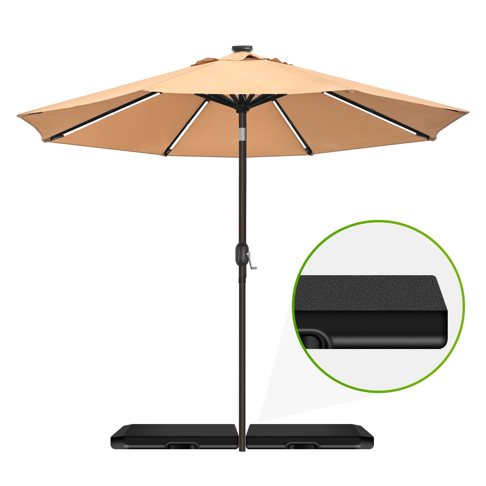 4-Piece Heavy-Duty Cantilever Offset Patio Umbrella Stand Square Base Plate Set, Stackable Storage Design, Weather Resistant, Patio Umbrella Base, Umbrella Stand Outdoor Base for Garden Patio