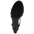 thumbnail image 4 of KAREN SCOTT Womens Black Elastic Comfort Rhinestone Strappy Denice Round Toe Wedge Slip On Slingback Sandal 6.5 M, 4 of 4